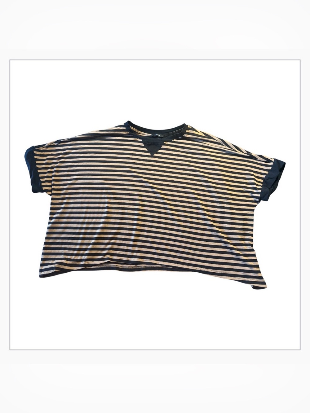 Dokotoo Plus Striped Cutout Oversized Top Size 2XL